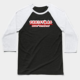 Word Christmas Baseball T-Shirt